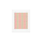 Mid Century Modern Atomic Stars Grid in Retro Christmas Red and Cream Art Print Gallery Image 1