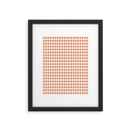 Mid Century Modern Atomic Stars Grid in Retro Christmas Red and Cream Framed Art Print Gallery Image 5