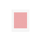 Mid Century Modern Atomic Stars Grid in Retro Christmas Red and Pink Art Print Gallery Image 1