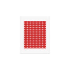 Mid Century Modern Atomic Stars Grid Retro Christmas Red and Pink Pattern Art Print Gallery Image 1