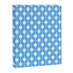 Mid Century Modern Atomic Stars Pattern Bold Blue and White Canvas Print Gallery Image 6