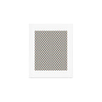 Mid Century Modern Atomic Stars Pattern in Steel Teal Blue and Pale Blush Pink Art Print Gallery Image 1