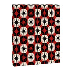 Mid Century Modern Atomic Stars Retro Checkered Starburst Pattern Black Cream Red Canvas Print Gallery Image 6