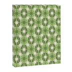 Mid Century Modern Atomic Stars Retro Checkered Starburst Pattern in Sage Olive Green Canvas Print Gallery Image 6