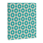 Mid Century Modern Atomic Stars Retro Checkered Starburst Pattern Turquoise Aqua Teal Canvas Print Gallery Image 6