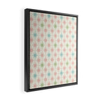 Mid Century Modern Atomic Stars Soft Pastel Retro Starburst Pattern Framed Canvas Print Gallery Image 2