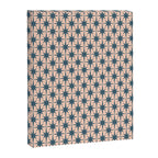 Mid Century Modern Atomic Stars Steel Teal Blue and Pale Blush Pink Pattern Canvas Print Gallery Image 6