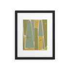 Mid Century Modern Atomic Vintage Retro Stained Glass and Stars Abstract Framed Art Print Gallery Image 6
