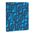 Mid Century Modern Blue Loop Abstract Pattern Canvas Print Gallery Image 8