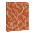 Mid Century Modern Botanical Pattern in Mid Mod Beige and Orange Canvas Print Gallery Image 8