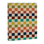 Mid Century Modern Checkerboard Stripes Check Pattern Canvas Print Gallery Image 8