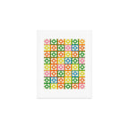 Mid Century Modern Colorful Geometric Breeze Block Pattern Art Print Gallery Image 1