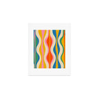 Mid Century Modern Colorful Hourglass Abstract Pattern Art Print Gallery Image 1