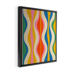Mid Century Modern Colorful Hourglass Abstract Pattern Framed Canvas Print Gallery Image 2