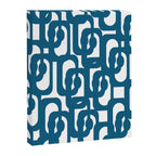Mid Century Modern Contemporary Loop Pattern in Blue and White Canvas Print Gallery Image 8