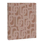 Mid Century Modern Contemporary Loop Pattern in Double Mocha Brown Canvas Print Gallery Image 8