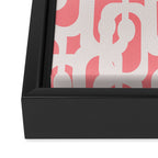 Mid Century Modern Contemporary Loop Pattern in Pink Framed Canvas Print Gallery Image 3