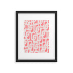 Mid Century Modern Contemporary Loop Pattern in Pink Framed Art Print Gallery Image 6