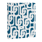 Mid Century Modern Contemporary Loops Blue and White Pattern Canvas Print Gallery Image 8