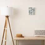 Mid Century Modern Copacetic Abstract in Neutral Blue Gray Ice Blue Tones Canvas Print Gallery Image 2