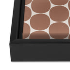 Mid Century Modern Dots Pattern 1 Inspired by PANTONE 17 1230 Color of the Year Mocha Mousse Framed Canvas Print Gallery Image 3