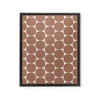 Mid Century Modern Dots Pattern 1 Inspired by PANTONE 17 1230 Color of the Year Mocha Mousse Framed Canvas Print Gallery Image 8