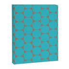 Mid Century Modern Dots Pattern in Turquoise Blue and Mocha Brown Canvas Print Gallery Image 8