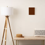 Mid Century Modern Fine Weave Minimalist Retro Woven Pattern in Brown Canvas Print Gallery Image 2