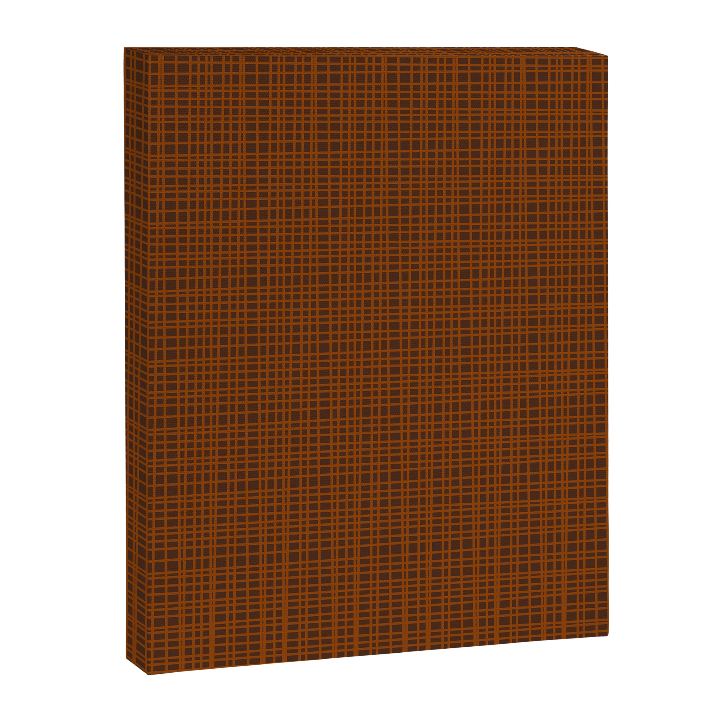 Mid Century Modern Fine Weave Minimalist Retro Woven Pattern in Brown Canvas Print Gallery Image 8