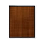 Mid Century Modern Fine Weave Minimalist Retro Woven Pattern in Brown Framed Canvas Print Gallery Image 8