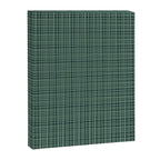 Mid Century Modern Fine Weave Minimalist Retro Woven Pattern in Forest Green Canvas Print Gallery Image 8