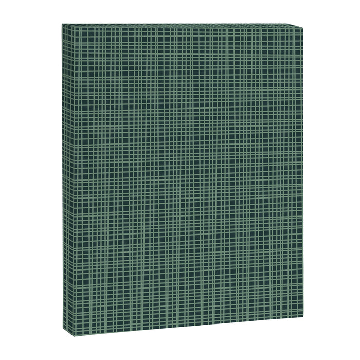 Mid Century Modern Fine Weave Minimalist Retro Woven Pattern in Forest Green Canvas Print Gallery Image 1