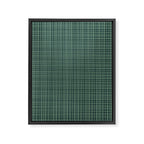 Mid Century Modern Fine Weave Minimalist Retro Woven Pattern in Forest Green Framed Canvas Print Gallery Image 8