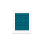 Mid Century Modern Fish Minimalist Geo Pattern in Teal Blue Art Print Gallery Image 1
