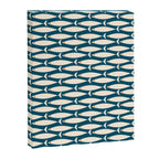 Mid Century Modern Fish Minimalist Geo Pattern Teal Orange Cream Canvas Print Gallery Image 8