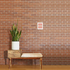 Mid Century Modern Fish Stripe Minimalist Pattern in Soft Blush Pink and Cream Art Print Gallery Image 2