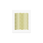 Mid Century Modern Fish Stripe Pattern in Olive Khaki Green Tones Art Print Gallery Image 1