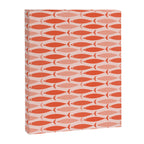 Mid Century Modern Fish Stripe Pattern Salmon Orange Canvas Print Gallery Image 8
