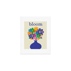 Mid Century Modern Flower Bloom Cheerful Retro Flowers in Vase Art Print Gallery Image 1