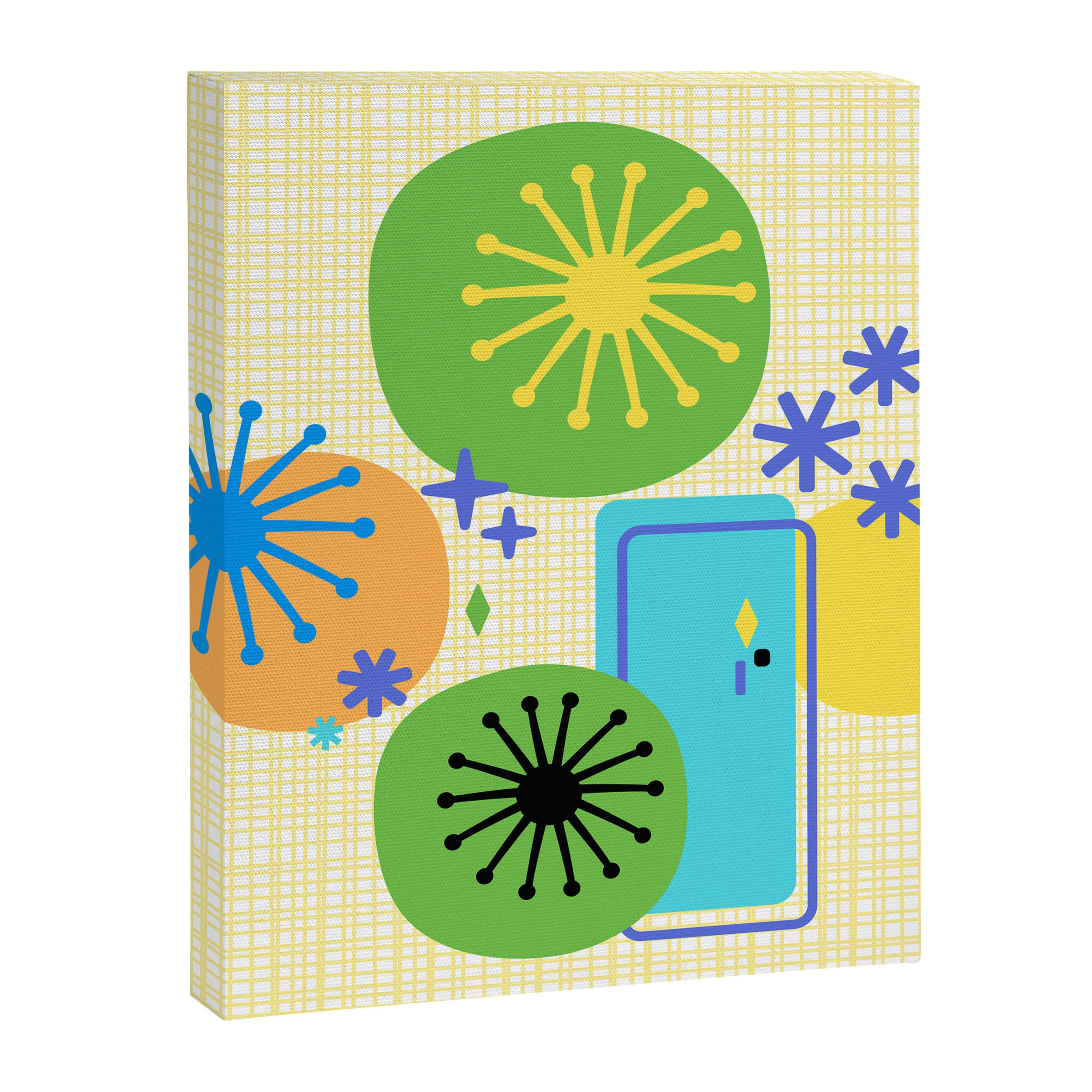 Mid Century Modern Fun Retro Atomic Canvas Print Gallery Image 8