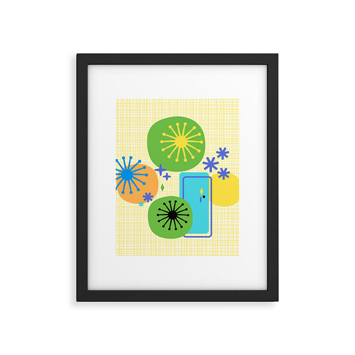 Mid Century Modern Fun Retro Atomic Framed Art Print Gallery Image 1