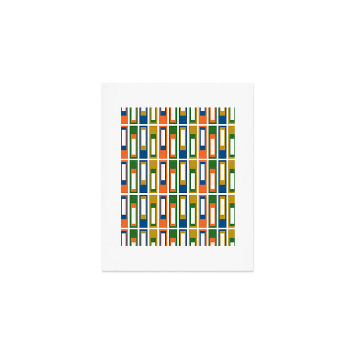 Mid Century Modern Geometric Abstract Multicolored Lexington Ave Pattern Art Print Gallery Image 1