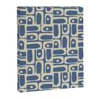 Mid Century Modern Geometric Abstract Piquet Multi Pattern in Blue Gray Beige Canvas Print Gallery Image 8