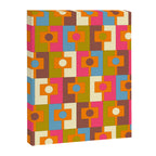 Mid Century Modern Geometric Colorful Eclectic Rektangel Pattern Canvas Print Gallery Image 8