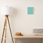 Mid Century Modern Geometric Hexad Pattern Light Aqua Canvas Print Gallery Image 2