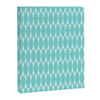 Mid Century Modern Geometric Hexad Pattern Light Aqua Canvas Print Gallery Image 6