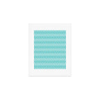 Mid Century Modern Geometric Hexad Pattern Light Aqua Art Print Gallery Image 1