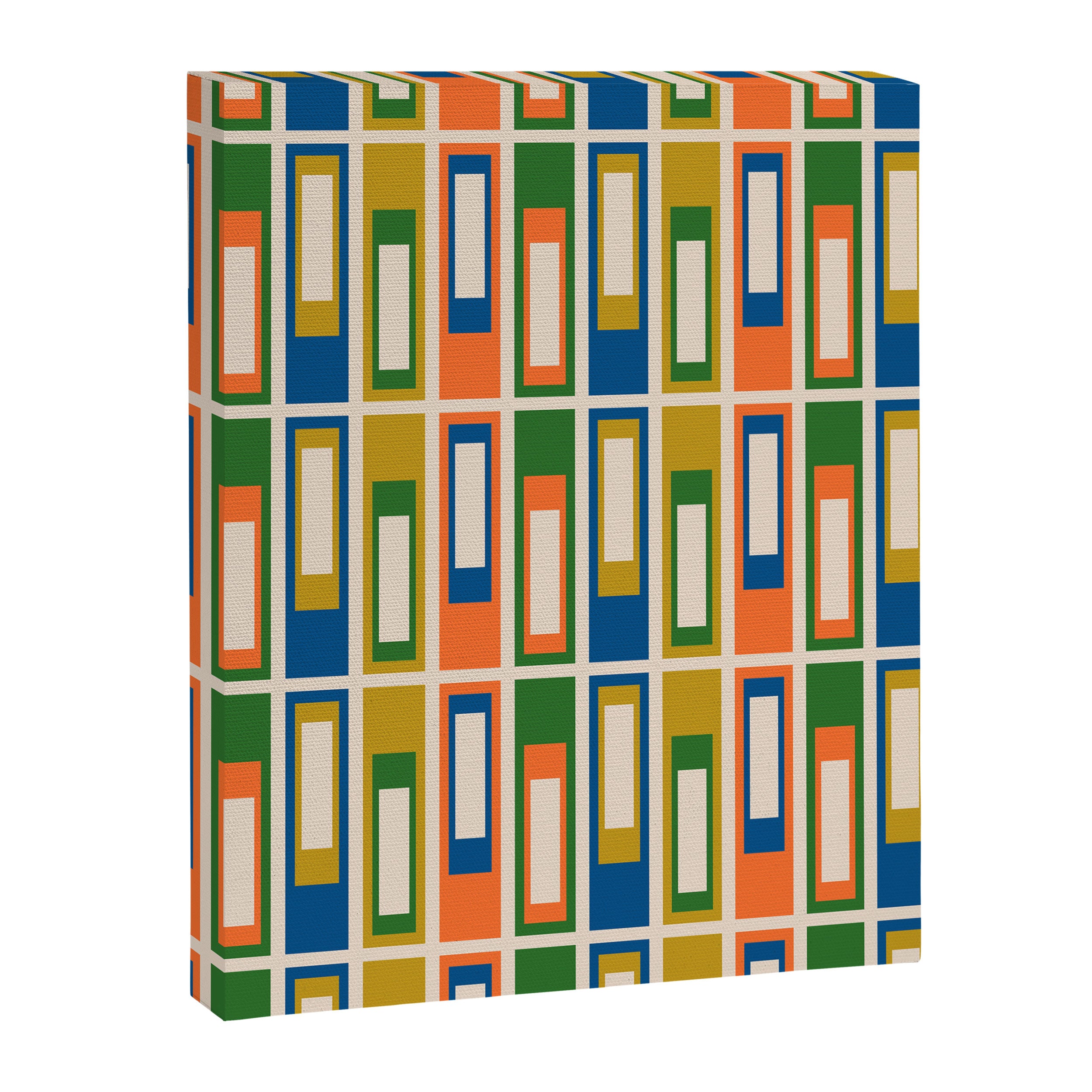 Mid Century Modern Geometric Lexington Ave Multicolored Retro Pattern Canvas Print Gallery Image 8