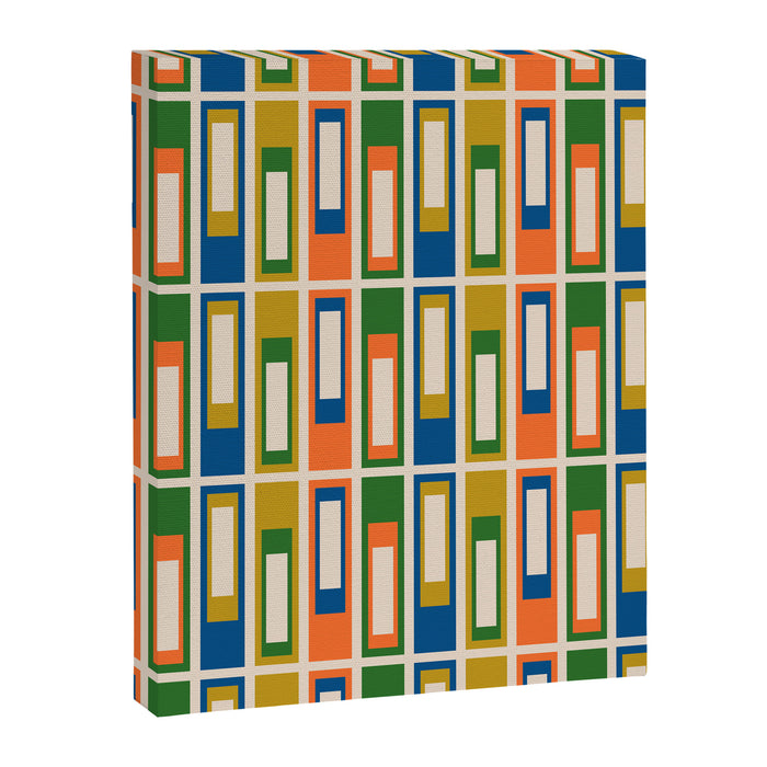 Mid Century Modern Geometric Lexington Ave Multicolored Retro Pattern Canvas Print Gallery Image 1