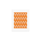Mid Century Modern Geometric Lexington Ave Pattern in 70s Orange Tones Art Print Gallery Image 1